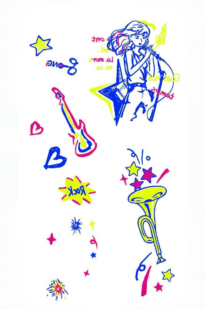 Sonic Explosion Temporary Tattoo - INKARTISAN