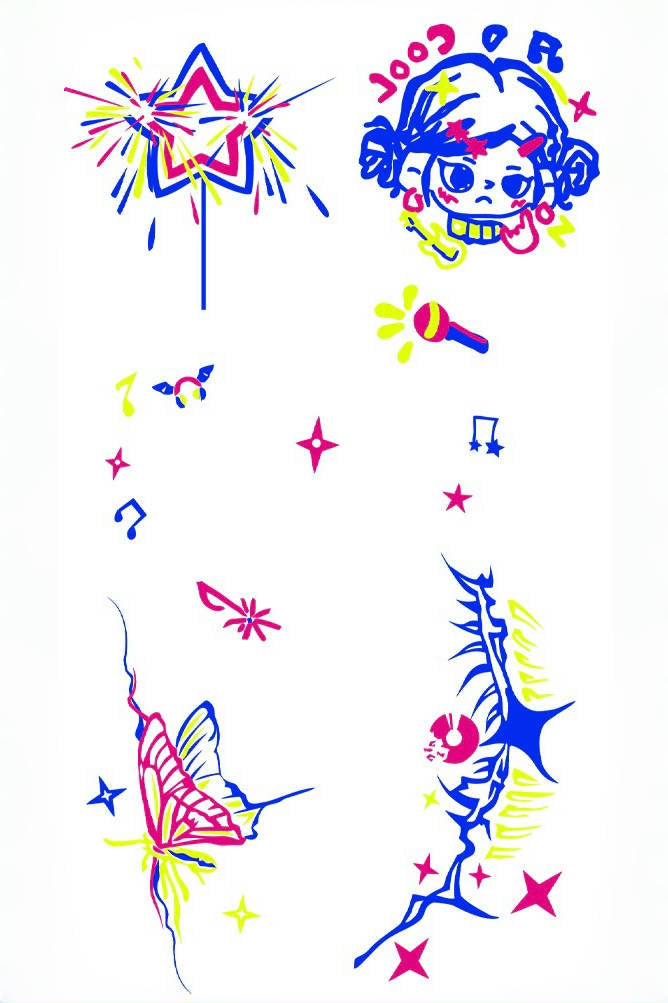 Rhythmic Reverie Temporary Tattoo - INKARTISAN