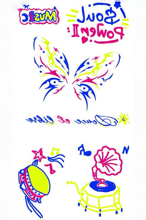 Energetic Flutter Temporary Tattoo - INKARTISAN
