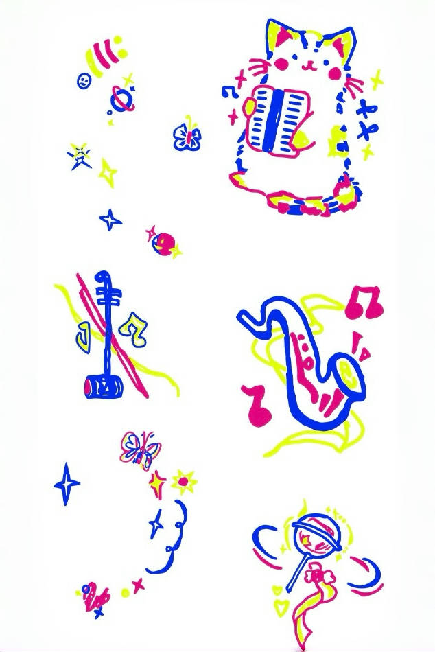 Lively Lullaby Temporary Tattoo - INKARTISAN