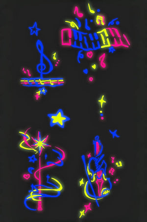 Saxophone Serenade Temporary Tattoo - INKARTISAN-2