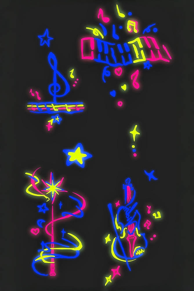 Saxophone Serenade Temporary Tattoo - INKARTISAN-2