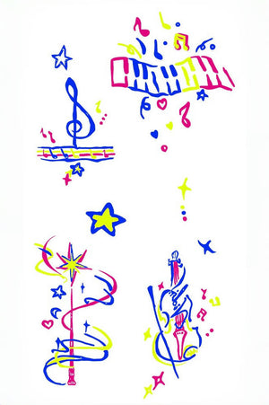 Saxophone Serenade Temporary Tattoo - INKARTISAN