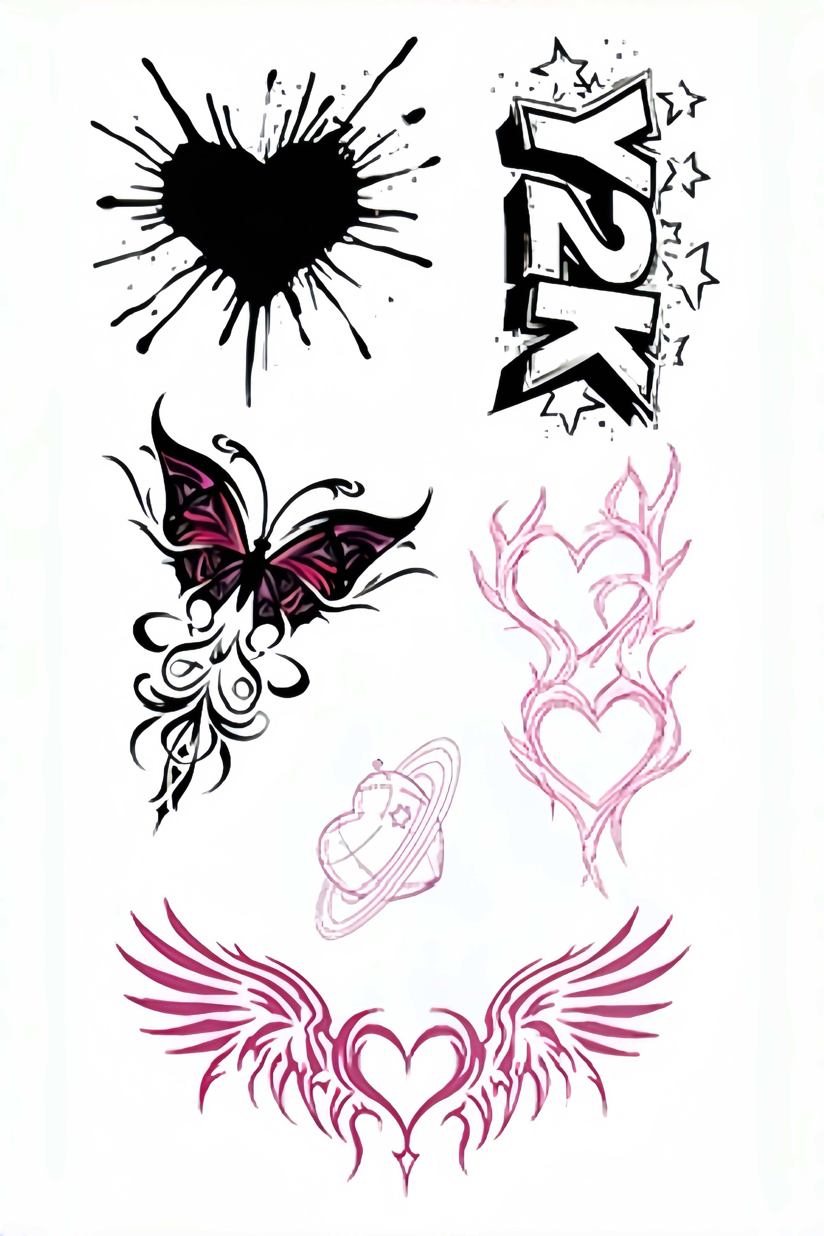 Y2K Flaming Heart Type F